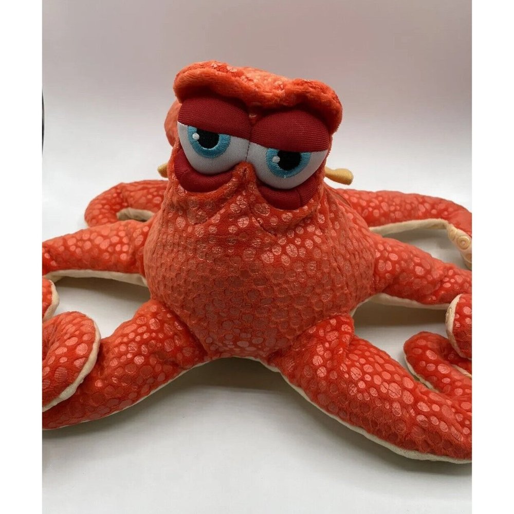 Disney Parks Authentic HANK Octopus Plush Finding Dory 17" Stuffed Toy Orange